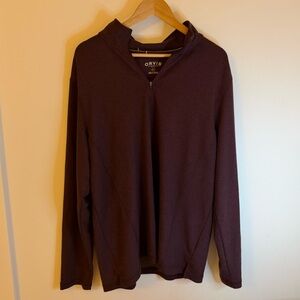 Orvis Deep Burgundy Quarter-Zip Pullover